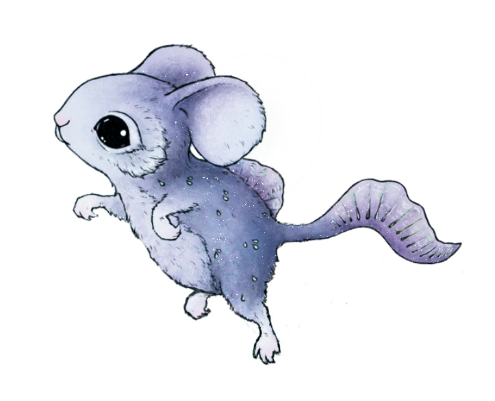 Image of lavender swimming sea mouse.